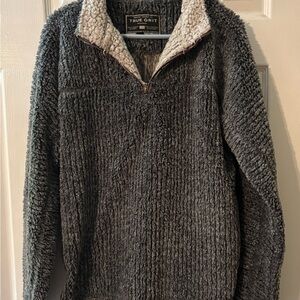 True Grit Charcoal Zip-Up Sweater